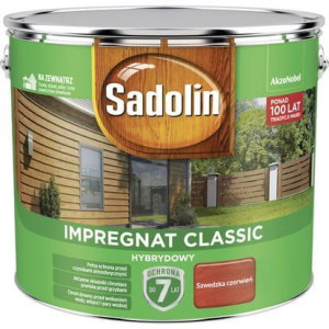 Sadolin Impregnat Classic Hybrydowy Szwedzka Czerwień 9L