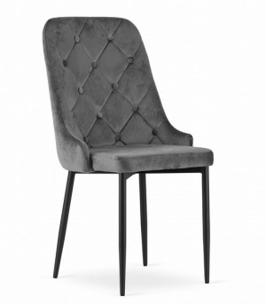 Krzesła welurowe szare CAPRI ▪️ 3507 ▪️ SZARY WELUR 4 SZTUKI
