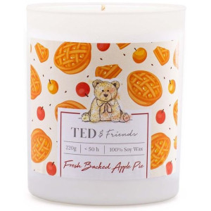 Ted & Friends sojowa świeca zapachowa w białym szkle 220 g - Fresh Baked Ap