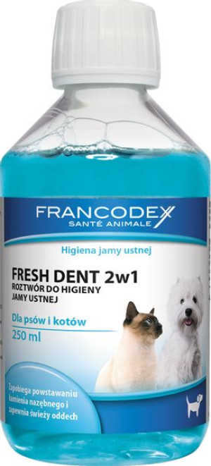 FRANCODEX PL Fresh dent - płyn do higieny jamy ustnej dla psów i kotów 250