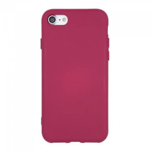 Etui MOTOROLA MOTO E7 POWER Silicone case elastyczne silikonowe bordowe