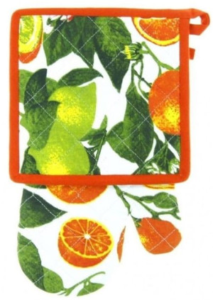Komplet kuchenny rękawica + łapka ORANGE