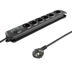 50112 Qoltec Listwa antyprzepięciowa 6 gniazd 3m