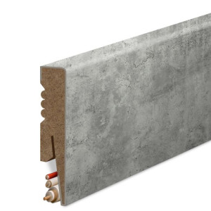 8 LISTWA PRZYPODŁOGOWA MDF beton DEKORACYJNA kolor