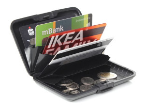 Portfel Damski Aluminiowy Na Karty Dokumenty Etui
