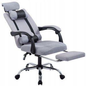 Ergonomiczny obrotowy fotel podnóżek i zagłówek