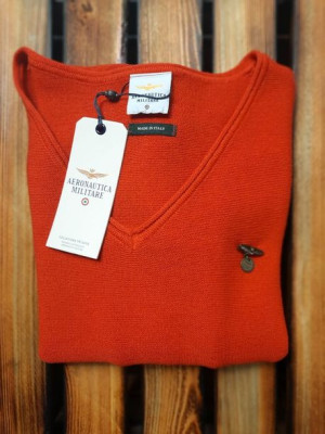 Aeronautica Militare Sweter damski 152MA939DL274, Rozmiar S pomarańczowy