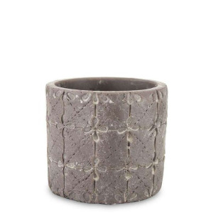 Osłonka brązowa kwadratowa ceramiczna H: 6.5 cm