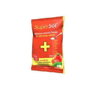 Hepatica SUPER SÓL spożywcza ZDROWA zawiera 53% MNIEJ SODU 100 g - Saszetka