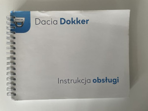 Dacia Dokker oryginalna Instrukcja Obsługi+Książka Serwisowa