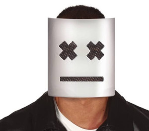Maska Marshmello Cukrowa Pianka Biała Muzyka