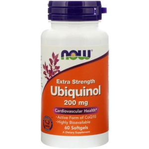 NOW Extra Strength Ubiquinol 200mg 60caps