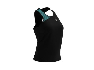 COMPRESSPORT Koszulka biegowa damska  PERFORMANCE SINGLET czarna