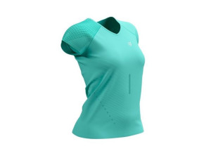 COMPRESSPORT Koszulka biegowa damska PERFORMANCE SS T-SHIRT zielona