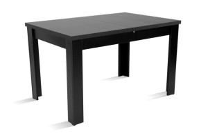 Stół laminowany rozkładany czarny 80x120/160 cm *C-2
