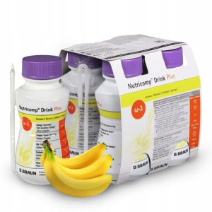 NUTRI comp DRINK+ 4 szt. x 200 ml - banan/proteiny