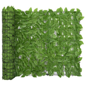 Lumarko Parawan balkonowy, zielone liście, 400x100 cm
