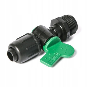 Zawór Kulowy Z Kontrą Złączka Pe Qj 3/4 X 16 Mm Gz