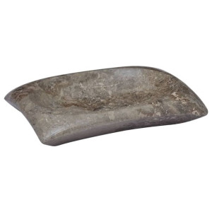 Umywalka, szara, 50x35x10 cm, marmurowa
