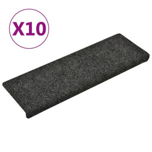 Nakładki na schody, 10 szt., szare, 65x25 cm