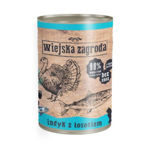 Wiejska Zagroda Indyk z Łososiem 400 g