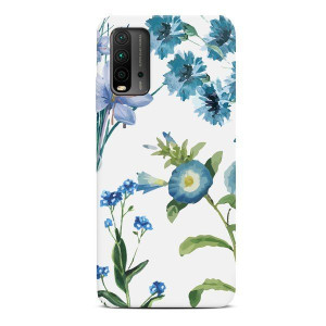Casegadget Etui Nadruk Niebieskie Kwiaty Na Białym Xiaomi Redmi 9t