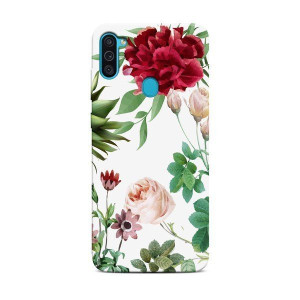 Casegadget Etui Nadruk Czerwona Róża I Liście Na Białym Samsung Galaxy M11
