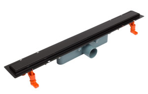 Odpływ liniowy REAL PLUS BLACK z rusztem 2-stronnym DUO 50cm (O5152)