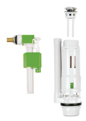 Zestaw Wc Zawór Spustowy 3/6 + Zawór Napełniający Mosiądz 1/2 +3/8 (adapter