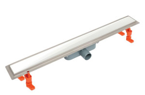 Odpływ liniowy 75cm rynna Real ruszt Glass White (4415O)