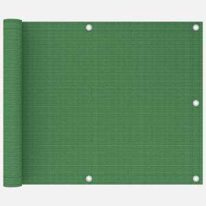 Parawan balkonowy, jasnozielony, 75x600 cm, HDPE