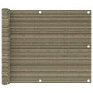 Parawan balkonowy, kolor taupe, 75x500 cm, HDPE