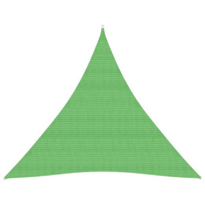 Żagiel przeciwsłoneczny, 160 g/m², jasnozielony, 6x6x6 m, HDPE