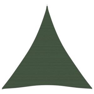 Żagiel przeciwsłoneczny, 160 g/m², ciemnozielony, 5x6x6 m, HDPE
