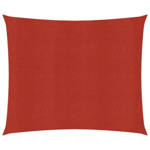 Żagiel przeciwsłoneczny, 160 g/m², czerwony, 3x3 m, HDPE