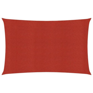 Żagiel przeciwsłoneczny, 160 g/m², czerwony, 2,5x3,5 m, HDPE