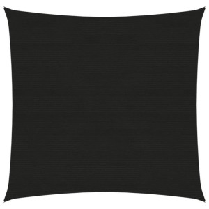 Żagiel przeciwsłoneczny, 160 g/m², czarny, 2,5x2,5 m, HDPE