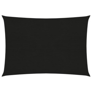 Żagiel przeciwsłoneczny, 160 g/m², czarny, 2,5x3,5 m, HDPE