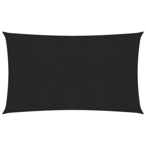 Żagiel przeciwsłoneczny, 160 g/m², czarny, 4x7 m, HDPE