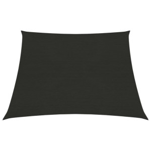 Żagiel przeciwsłoneczny, 160 g/m², czarny, 4/5x3 m, HDPE