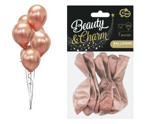 Balony Beauty&Charm platynowe różowe złoto 30cm 7 sztuk CB-7LRZ