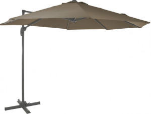 Parasol ogrodowy ROMA 3m - kolor taupe/ciepły szary/ obrotowy