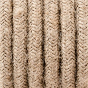 Przewód w oplocie jutowym kabel dekoracyjny 2x0,75