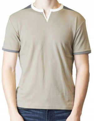 Klasyczna beżowa koszulka T-shirt Spear Point XL