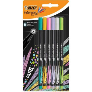 Cienkopisy Bic Intensity Fine 6 Kolorów Pastelowe