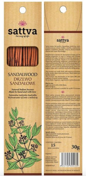 Kadzidło Drzewo Sandałowe 15 Patyczków