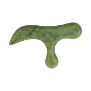 Jadeitowy przyrząd do scrapingu - gua sha - Czapla