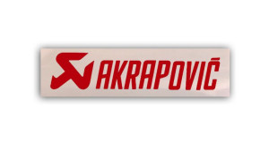 Wycinana naklejka AKRAPOVIC czerwona