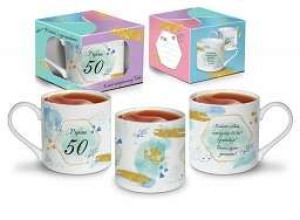 Kubek 370 ml Kobieta z klasą kończy dziś 50 lat