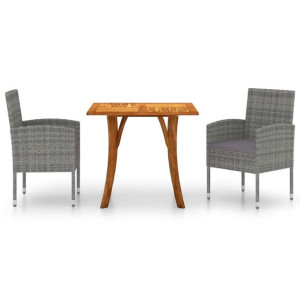 3-częściowy zestaw mebli ogrodowych, antracytowy